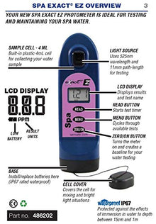 Exact 486202 Spa EZ Photometer Starter Kit - Accurate Water Testing Made Easy | Detects Alkalinity, Bromine, Calcium, Chlorine, and pH | USA Quality