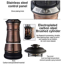 AIZYR Stainless Steel Outdoor Garden Patio Heater Propane Gas Heater Warmer Glass Tube with Rain Cover for Camp BBQ Parties(12KW),D