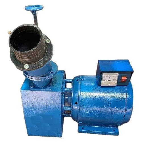 QYQCXGL 220V Horizontal Hydroelectric Generator, 5000W Water Turbine Generator for Creek, High Power Hydro Generator with Voltage Indication for Outdoor Use