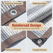 0.7518x42FT Aluminum Shade Cloth, Durable Aluminum Reflective Tarp, Sun Aluminum Cover for Garden, Car, Outdoor Pergola, Greenhouse, Chicken Coop and Dog Kennel