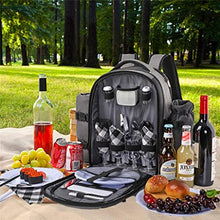 WJJDLLNP Outdoor Four Persons Picnic Bag With Tableware Blanket Insulation Refrigerated Men's Lunch
