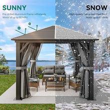 YITAHOME 10x10ft Hardtop Gazebo with Nettings and Curtains, Heavy Duty Galvanized Steel, Gray