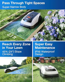 ECOVACS Goat O1000 RTK Care Robot Lawn Mower, RTK Navigation, 1/4 Acre