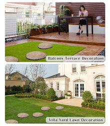 SGeneE 2pcs 4pcs Wood Shaped 3D Stepping Path Stones, Indoor Outdoor Decorative Garden Stepping Stone Wood Grain, Patio Lawn Flower Bed Sculpture Yard Art