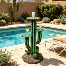 JintianCrafts 32" Cactus Plant Stand with 3 Shelves, Resin Saguaro Cactus Flower Pot Holder, Multi-Tier Succulent Display Rack for Patio, Yard, Lawn, Garden & Outdoor Decor