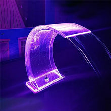 GAGALU Acrylic Curved Water Curtain, Outdoor Swimming Pool Equipment in Summer, Luminous SPA Impact Slap Spa Bath,70CM