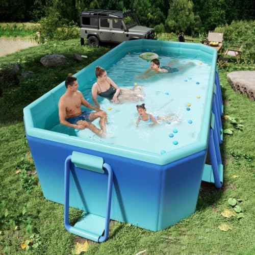 Large Foldable Pool, 6 7 8 10 Ft Non-Inflatable Pools