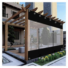 Outdoor Curtains Transparent Waterproof Tarpaulin Side Panels Clear PVC Tarp Curtains with Zip Pergola Gazebo Side Curtains Patio Porch Garage Tarpaulin Canopy