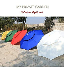 Housewares Sun Parasol Umbrella Garden Umbrellas 7.5ft/9ft Double Top Patio Umbrella, Outdoor Sun Shade for Beach/Pool/Garden Umbrellas Round Sunscreen, Water/UV-Resistant Market Um (Off White)