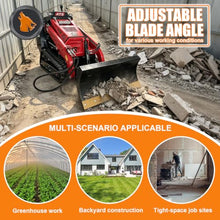 Mini Skid Steer Loader Attachments Hydraulic Dozer Blade, 43" Wide Snow Plow Blade, Max Tilt Angle of 30 °, Loader Accessory for Handling Snow, Accumulated Soil and Debris