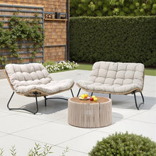 Crestlive Products Outdoor Loveseat, Patio Conversation Set (2PCS Beige)