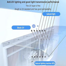 Front Door Awning Waterproof Outdoor - Polycarbonate Transparent Rain Shelter Cover, UV/Rain/Snow Protection for Patio, Garden, Porch, Entrance, Corridor