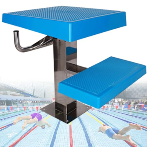 ZXSYYDS Pool Diving Platform, 304 Stainless Steel Diving Board with Anti-Slip Countertop,15° Inclined Professional Diving Platform for Pools Stadium Competition