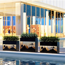 YUHUAWF Garden Bench Solar Powered Illuminated Splicable Planter Decor Flower Pot Planter Box with Bench