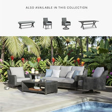 Signature Design by Ashley Elite Park Outdoor Lounge Chair, 360-Degree Swivel, Resin Wicker Over Aluminum Frame, Fade-Resistant Nuvella® Cushions, Gray