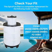 SpiroPure Pool Filter for 170145 S7M120 Set (25022-0201S & 25021-0200S)