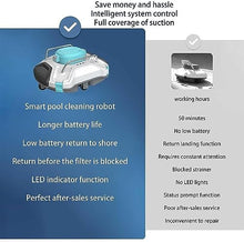KANGJIEM Cordless Autonomous Pool Vacuum Cleaner, Robotic Pool Cleaner, Self-Parking, with 110 Mins Maximum Runtime, Pool Vacuum for Above/In Ground Flat Pool Up to 900 Sq Ft