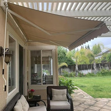 Manual Retractable Awning Door Window Awning Shelter Outdoor Canopy Home Deck Canopy with Manual Crank Handle（Frame Included ）