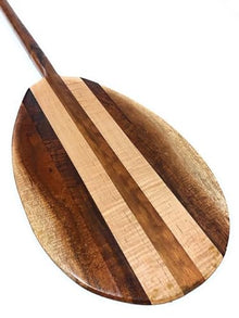 Tikimaster Unique Albino AAA Grade Koa Paddle 60" with Maple Inlays Yellow