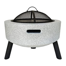 SLGGPJBU Fire Pit Outdoor fire Pit, Wood-Burning fire Pit, with Round Spark Screen, Fireplace Poker and Metal Grate