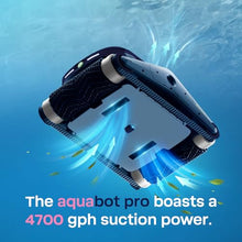 BWT AQUABOT PRO Cordless Robotic Pool Vacuum, Automatic Pool Robot Vacuum for Inground Pools, Real-Time App Steering, 4 Ultrasonic Radars, Waterline Scrubbing, 3.5-Hr Run, for Pools Up to 50ft