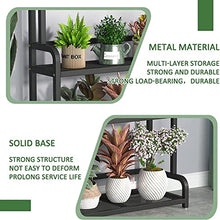 ZOCWJK Indoor Plant Stand 4Tier Metal Plant Stand, Heavy Duty Ladder Flower Pot Holder Indoor Outdoor Multiple Planter Display Rack Plant Storage Shelf for Garden Balcony Corne,A-60x40x102cm