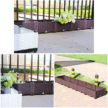 Hershii Plastic Rectangular Raised Garden Bed Indoor Outdoor Planter Box Kit Container for Growing Vegetables, Plants, Herbs, Flowers & Succulents - Black - 76.77 X 15.35 X 8.66 Inches
