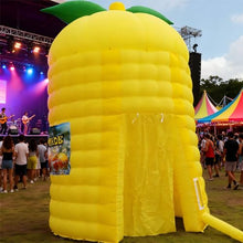 Inflatable Lemonade Stand with Blower - Yellow Oxford Cloth Inflatable Lemon Booth, 10ft L×10ft W×15ft H, Lemon Stand for Parties, Shopping Malls, Store Decor & Commercial Events
