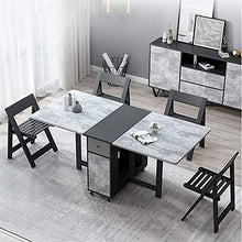 Extend Folding Table Household Multi-Function Retractable Rectangular Dining Table Used for Indoor Outdoor Garden Patio Pub BBQ (Black 150 80 74cm)
