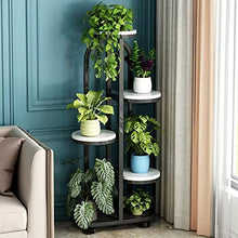 OKPJFHS Indoor Plant Stand 5 Tiers Metal Corner Plant Stand for Indoor Plants, Tall Plant Holders with Wheels for Multiple Plants, Flower Pot Shelf Planter Display Rack for Outdo(Nero