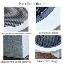 Outdoor Fire Pit Concrete Round and Wood Burning Fire Pit Backyard Patio Garden Fireplace with Grill Grate for Logs Concrete Style for Camping Outdoor Heating