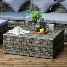 YWMLFZ Convertible Rattan Daybed Sectional Outdoor Sofa with Adjustable Sun Canopy for Balcony Gardens
