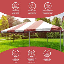 Party Tents Direct 20' x 40' Weekender Frame Canopy with Red White Cover