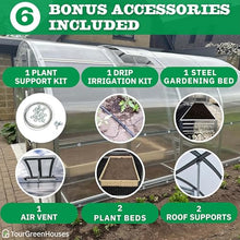 YourGreenHouses Polycarbonate Greenhouse Tunnel Clear 10x26 FT