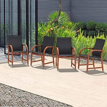 Amazonia Bahamas 11 Piece Rectangular Patio Dining Set Eucalyptus Wood Black