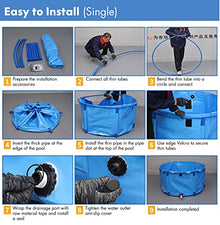 Round Lap Pool with Plastic Frame, Family Backyard Steel Frame Pool 2 3 4 5 Feet Deep, for Toddlers Age 1-3/ Kids Ages 8-12/ Adults, Blue Above-ground Pools/ Round Piscina Grande(1x0.6 M/470L/124GAL)