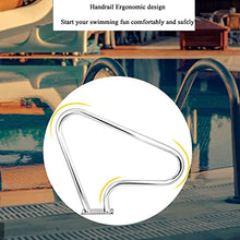 Pool Handrails 32X39 inch Pool Rail 250Lbs Load Capacity Rustproof Pool Handrail Humanized Swimming Pool Handrail with Blue Grip Cover & Screws/2Pack
