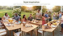 Cesqouc Outdoor Extendable Acacia Wood Patio Dining Table(71-94.5 inch)