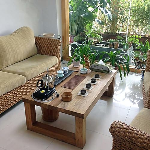 JKSVTF 47-inch Rectangular Japanese Style Outdoor Large Side Table Notebook Stand for Sofa Couch Floor Coffee Table Accent Furniture for Sitting On The Floor,-120cm/47.2in