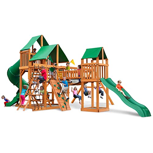 Gorilla Playsets Treasure Trove I Wood Swing Set Green