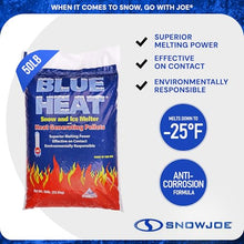 Blue Heat 10 Pack Ice Melt Pellets, Calcium Blend Deicer Snow Melter for Driveway, 50 Lb - Pet-Friendly Winter Relief with Magnesium, Calcium, and Sodium Formula, BH50