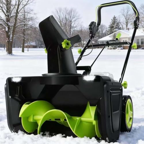 Cordless Snow Blower, Battery Powered Snow Thrower for Home
