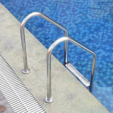 Swimming Pool escalators Stainless Steel Swimming Pool handrails Non-Slip Three-Step Pedals Used in Private Swimming Pools and Public Gymnasiums in Entertainment venues (Silver 155cm)