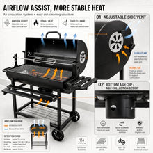 Large Charcoal Grill with Rotisserie A