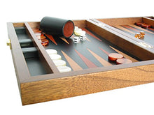 Zaza & Sacci Wood Backgammon Board Game Set Medium Brown/Black 16 Inch
