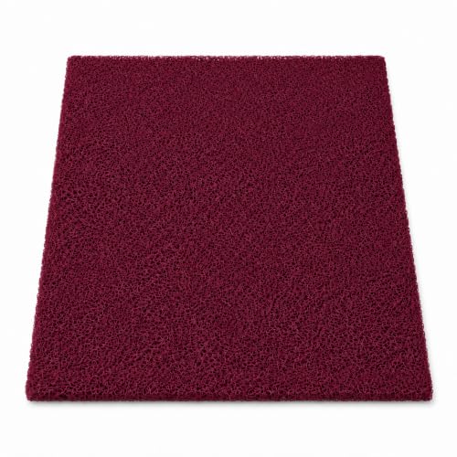 FloorTags Vinyl Mesh Mat 4' x 10', 1/2" Thick, Burgundy