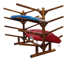 Log Kayak Rack 8 Place Kayak or SUP Log Rack Canyon Brown Finish