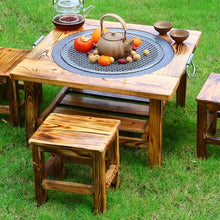 Fire Pit Table, Portable Outdoor Fire Pit, Bottom Storage Layer, Handle Design, Ideal for Bonfires, Camping, and Outdoor Cooking