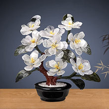 Dntum Artificial Bonsai Tree Feng Shui Jade Bonsai Style Jade Flower Decoration for Living Room TV Cabinet Bonsai Porch Decoration Creative Decoration Simulation Bonsai Trees