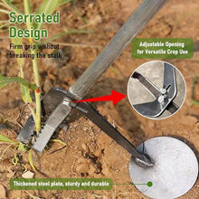 Heavy-Duty Root Extractor Tool with Non-Slip Grip, No-Bend Garden Weed Puller, Stand-Up Effortlessly Removes Corn Stalks/Stumps for Lawn & Backyard
